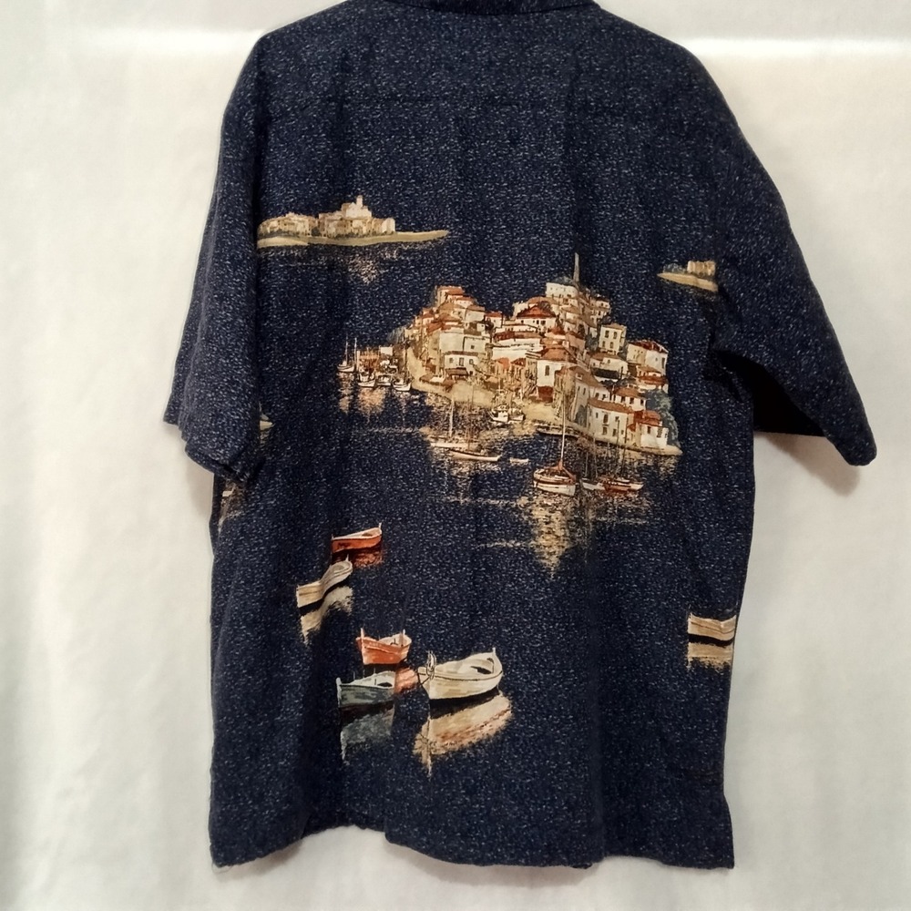 Clearwater Outfitters Resort Collection Blue Scenic Harbor Shirt Mens XL Cotton - Picture 3 of 7